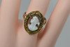 14K Yellow Gold Cameo Ring, Estate Piece, Circa 1960's, Size 6.75