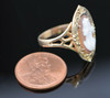 14K Yellow Gold Cameo Ring, Estate Piece, Circa 1960's, Size 6.75