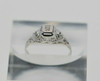 14K WG Petite Filigree Diamond Ring Pierced Decorations Circa 1930 Size 5