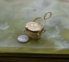 14K YG Nantucket Basket Charm with mini 1974 Half Dollar Coin Circa 1974