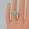 Platinum Pear Shaped Diamond Cluster Ring 1ct total weight Size 4.75 Circa 1950