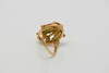 18K YG Handmade Floral Ring,Rustic style, Circa 1970, Size 9.25