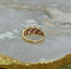 14K YG Ruby Ring 12 Rubies at Angles Size 6.75 Circa 1960