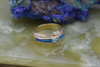 14K YG Opal and Aquamarine Ring Size 7 Nice Condition Circa 1980