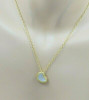 18K YG Diamond & Yellow Sapphire Heart Necklace on 14K 18" Chain, Circa 1990
