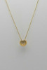 Superb 18K YG Pave Heart Necklace Maker "GV" app 3/4 ct tw with 15" Chain