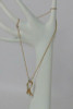 14K White & Rose Gold Diamond Accented Pendant Necklace with 17" Pink Gold Chain