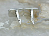 14K WG purple Mussel Shell & Diamond Baguette Cufflinks, Circa 1960