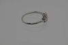 14K WG Oval 3 Stone Diamond Ring, 1 ct. tw. F SI 2, Size 10