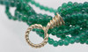 Tiffany & Co. Sterling Silver Green Onyx, 7 Strand Beaded Necklace 16" in length