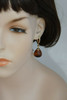 Superb 18K YG Multi Faceted Dark Citrine and Diamond Earrings