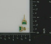 14K Yellow Gold Emerald Ear Studs in Basket Settings