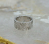 18K WG Diamond Gucci Logo Ring, Signed Gucci Italy 750, Size 7, Circa 1990