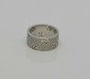 18K WG Diamond Gucci Logo Ring, Signed Gucci Italy 750, Size 7, Circa 1990