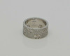 18K WG Diamond Gucci Logo Ring, Signed Gucci Italy 750, Size 7, Circa 1990