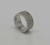 18K WG Diamond Gucci Logo Ring, Signed Gucci Italy 750, Size 7, Circa 1990