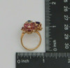 Superb 18K RG Multicolor Stone & Diamond Cocktail Ring, Maker: "SJ", Size 7.75