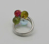 Superb 18K WG Semi Precious & Diamond Ball Bubble Ring, Maker: BIBIGI Size