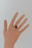 14K YG Amethyst & Diamond Accent Ring, Size 6.75, Circa 1990