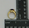 14K YG Amethyst & Diamond Accent Ring, Size 6.75, Circa 1990