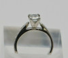 18K WG Diamond Ring .96 Carat Center Princess Cut 10 Side Stones, Size 6.25