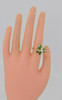 14K YG Diamond & Emerald Cocktail Ring 4 ct tw, Size 6.75 Circa 1960