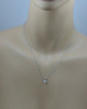 14K WG Round Diamond Necklace with 20" chain Circa 1980