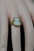 10K Yellow Gold Octagonal Shell Cameo Ring Circa 1930's, Size 6