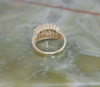 14K YG Diamond Ring, 35 Round Stones in 7 Rows, 1/2 ct tw, Size 7,Circa 1960