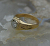 Vintage 14K YG 1/2 Ct Round Diamond Ring Size 7.5 Circa 1930