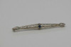 14K White Gold Vintage Filigree Sapphire Bar Pin, Circa 1925