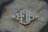 Platinum Art Deco Diamond Monogram  Pin Circa 1925