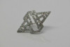Platinum Art Deco Diamond Monogram  Pin Circa 1925