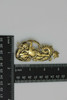 14K Yellow Gold Neptune Pin, Figure w/ Trident and Coiling Sea Serpent, 1960's