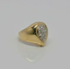 Pear Shaped Diamond Pave Ring 14K YG 1 ct + G SI 1960 size 8
