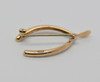 14K Yellow Gold Pearl set Wishbone pin/Brooch, Circa 1900