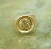 Greek Style Coin Ring 18K YG Replica of Alexander Stater 1960, Size 6