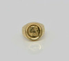 Greek Style Coin Ring 18K YG Replica of Alexander Stater 1960, Size 6