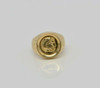 Greek Style Coin Ring 18K YG Replica of Alexander Stater 1960, Size 6