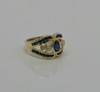 14K YG Sapphire and Diamond Ring Size 6 Circa 1990