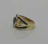 14K YG Sapphire and Diamond Ring Size 6 Circa 1990