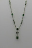 Platinum Necklace Diamond and Demantoid Garnet 5 ct tw Estimated, Circa 1970's