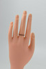 14K Yellow Gold Ruby Ring, 6 Round Rubies, Circa 1960, Size 8