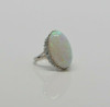 Superb Opal and Diamond Ring set in Platinum Size 5.5