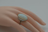 Superb Opal and Diamond Ring set in Platinum Size 5.5