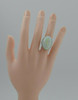 Superb Opal and Diamond Ring set in Platinum Size 5.5