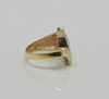 14K White & Yellow Gold Modernist Diamond Cocktail Ring, Circa 1970, Size 7