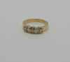 14K YG Unusual Design Diamond Ring Size 9 Circa 1990