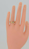 9K YG Opal Doublet Snake Ring, Bypass Design, Bezel Set, Size 6.25, Circa 1970