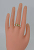14K YG Diamond & Yellow Sapphire Art Deco Ring, Size 8.25
